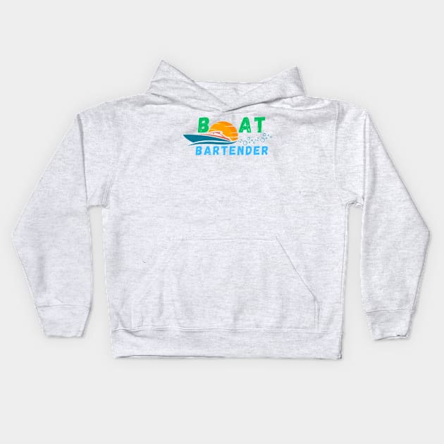 Boat Bartender Kids Hoodie by Little Duck Designs